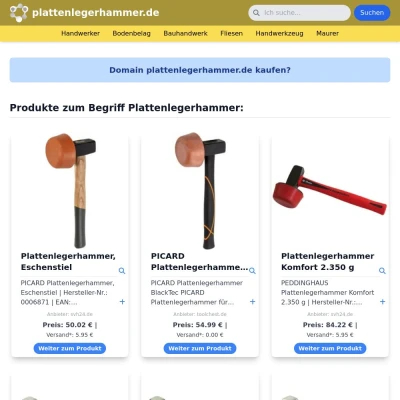 Screenshot plattenlegerhammer.de