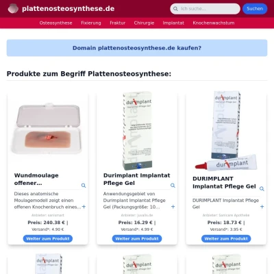 Screenshot plattenosteosynthese.de