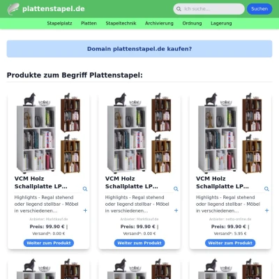 Screenshot plattenstapel.de