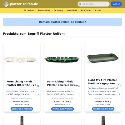 Screenshot platter-reifen.de