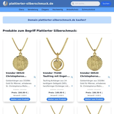 Screenshot plattierter-silberschmuck.de