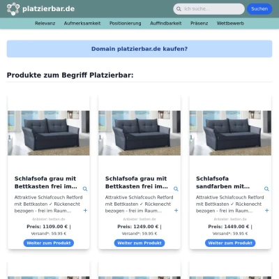 Screenshot platzierbar.de