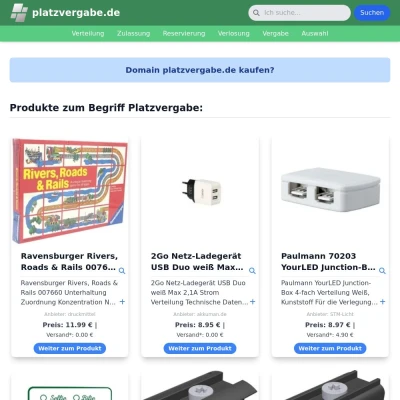 Screenshot platzvergabe.de