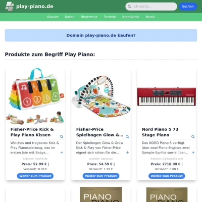 Screenshot play-piano.de