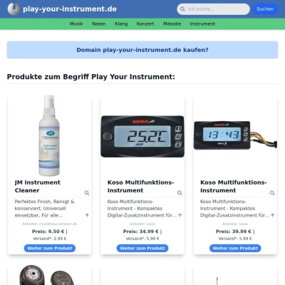 Screenshot play-your-instrument.de