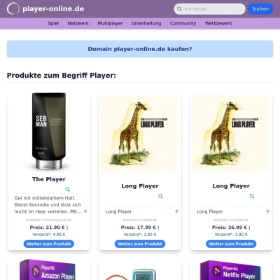 Screenshot player-online.de