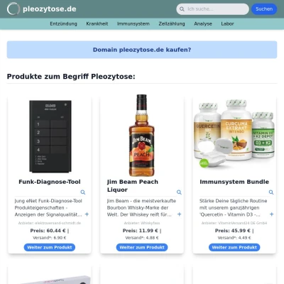 Screenshot pleozytose.de