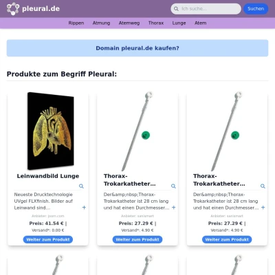 Screenshot pleural.de