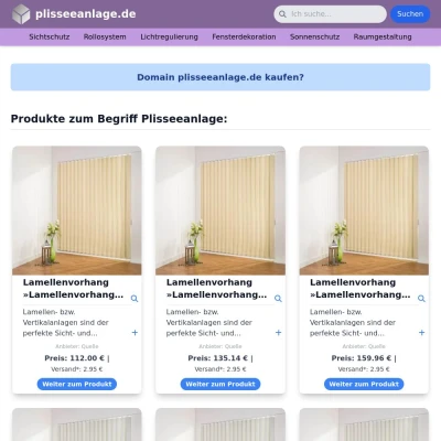 Screenshot plisseeanlage.de