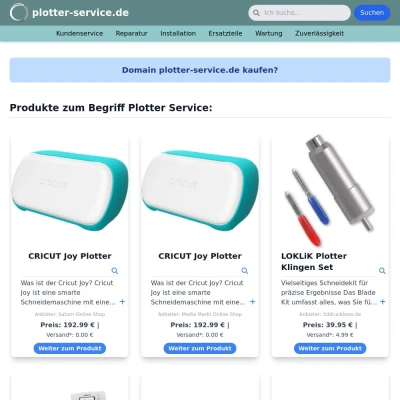 Screenshot plotter-service.de