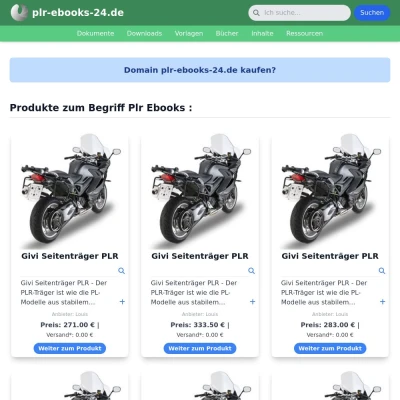 Screenshot plr-ebooks-24.de