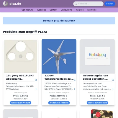Screenshot plsa.de