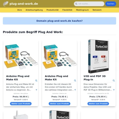 Screenshot plug-and-work.de