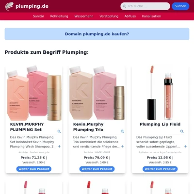 Screenshot plumping.de