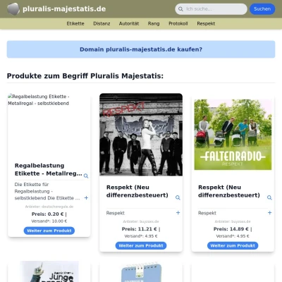 Screenshot pluralis-majestatis.de