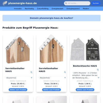 Screenshot plusenergie-haus.de