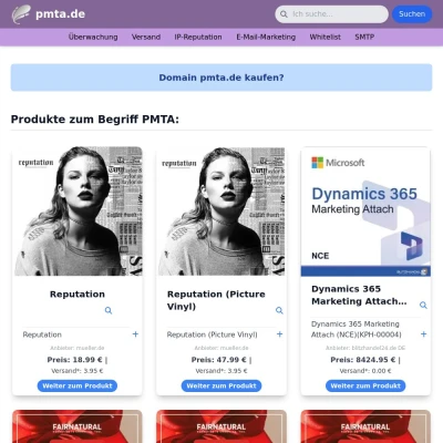 Screenshot pmta.de