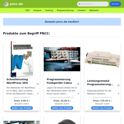 Screenshot pncc.de