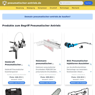 Screenshot pneumatischer-antrieb.de