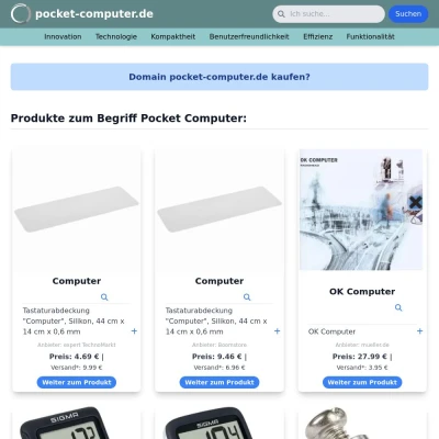 Screenshot pocket-computer.de