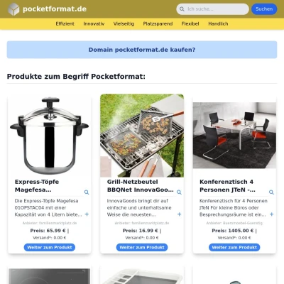 Screenshot pocketformat.de