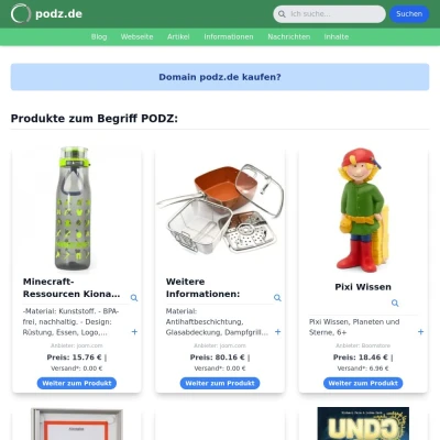 Screenshot podz.de