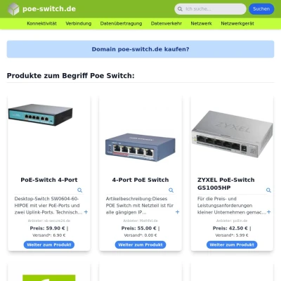 Screenshot poe-switch.de
