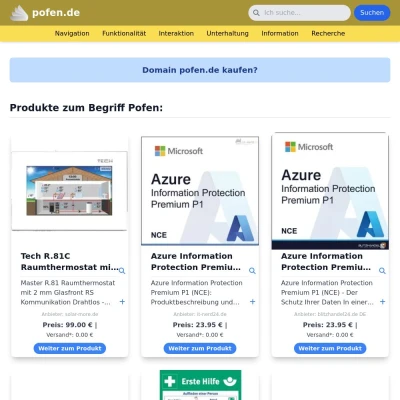 Screenshot pofen.de