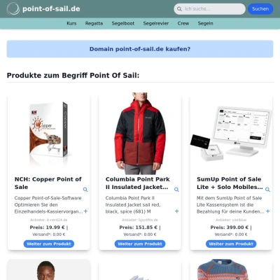 Screenshot point-of-sail.de
