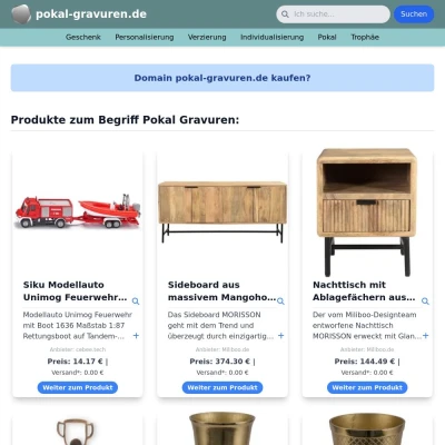Screenshot pokal-gravuren.de