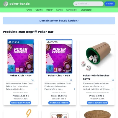 Screenshot poker-bar.de