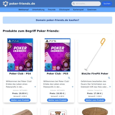 Screenshot poker-friends.de