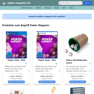 Screenshot poker-magazin.de