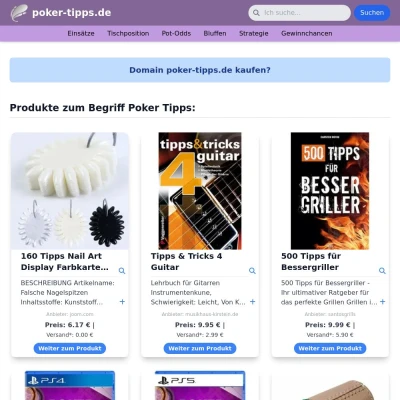 Screenshot poker-tipps.de