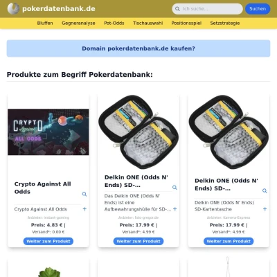 Screenshot pokerdatenbank.de