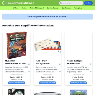 Screenshot pokerinformation.de