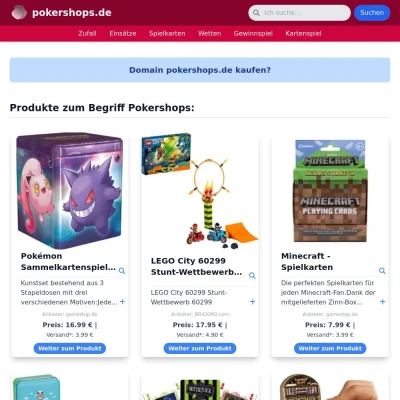 Screenshot pokershops.de