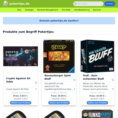 Screenshot pokertips.de