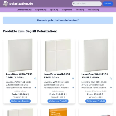 Screenshot polarization.de
