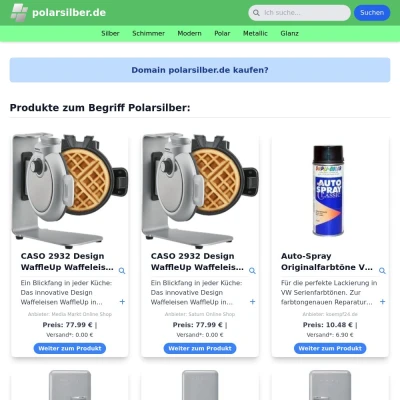 Screenshot polarsilber.de
