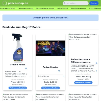 Screenshot police-shop.de