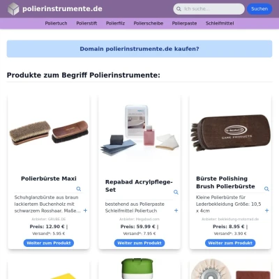 Screenshot polierinstrumente.de