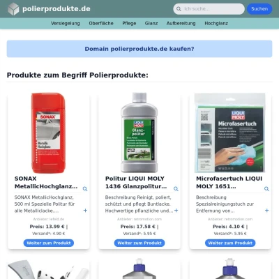 Screenshot polierprodukte.de