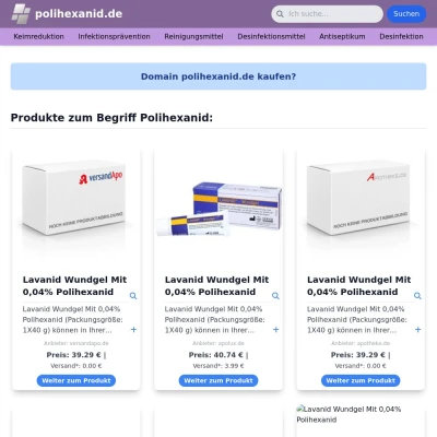 Screenshot polihexanid.de