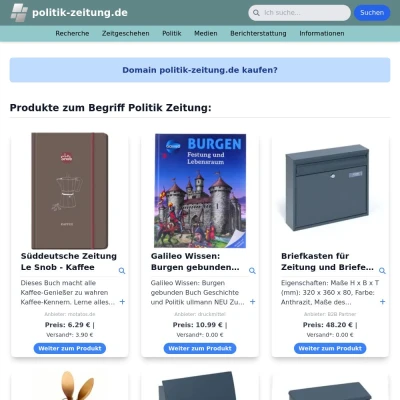 Screenshot politik-zeitung.de