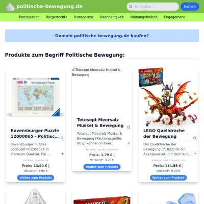 Screenshot politische-bewegung.de