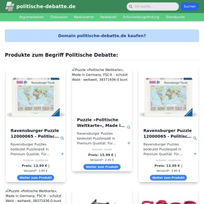 Screenshot politische-debatte.de