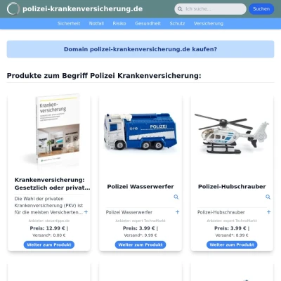 Screenshot polizei-krankenversicherung.de