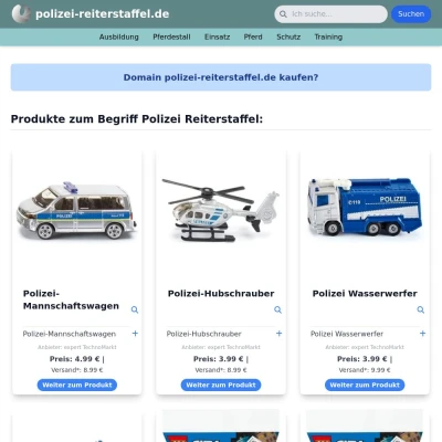 Screenshot polizei-reiterstaffel.de