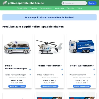 Screenshot polizei-spezialeinheiten.de